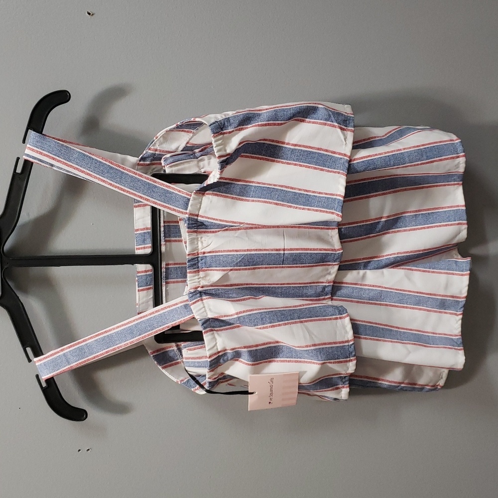 Love Squared Girls NWT Striped Tank Style Top and Shorts Set, Girls 10 - Picture 3 of 8